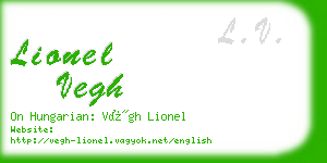 lionel vegh business card